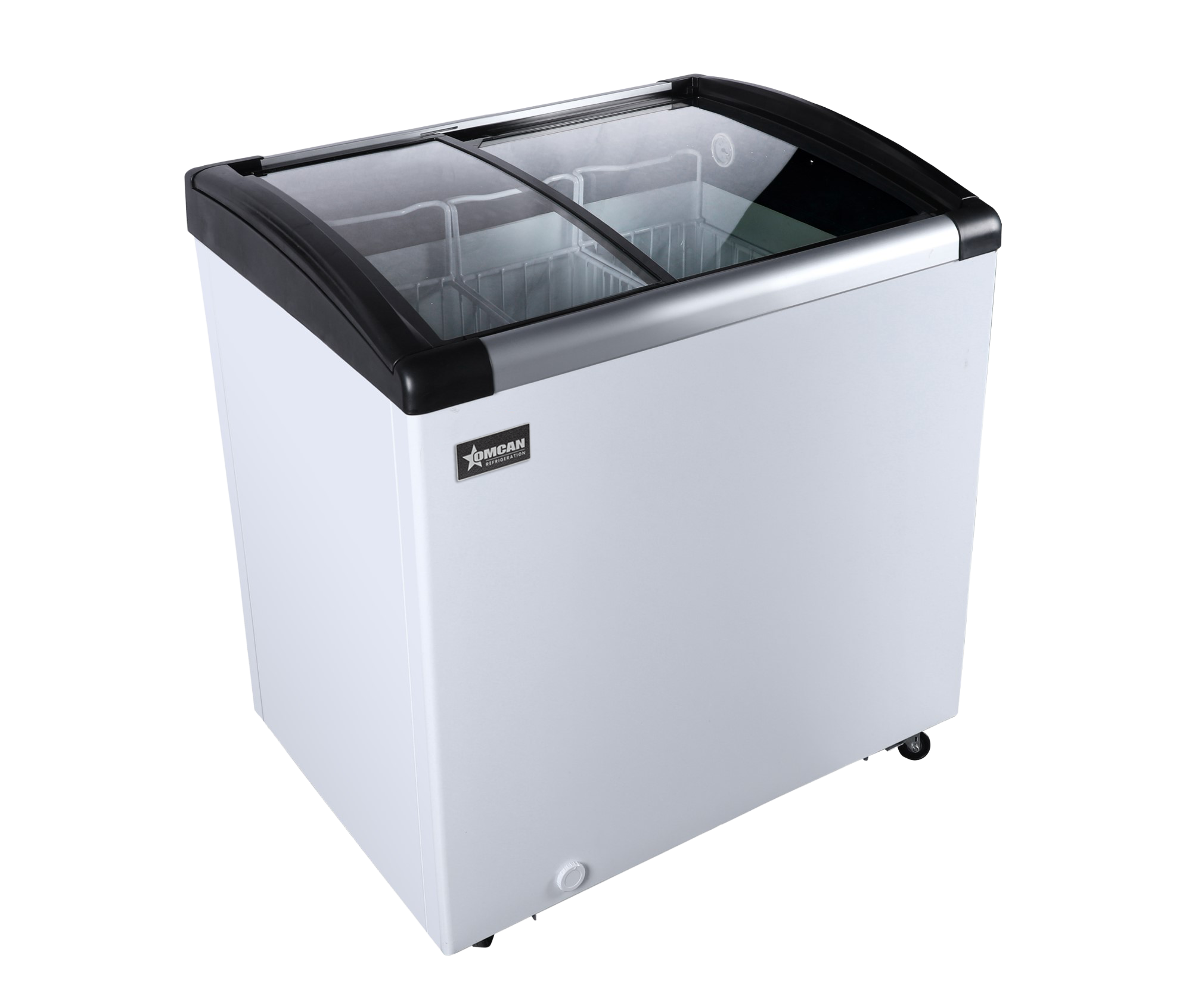 31″ Two (2) Door Ice Cream Display Chest Freezer with Curved Glass Top, 4.1 cu.ft. (116 L)