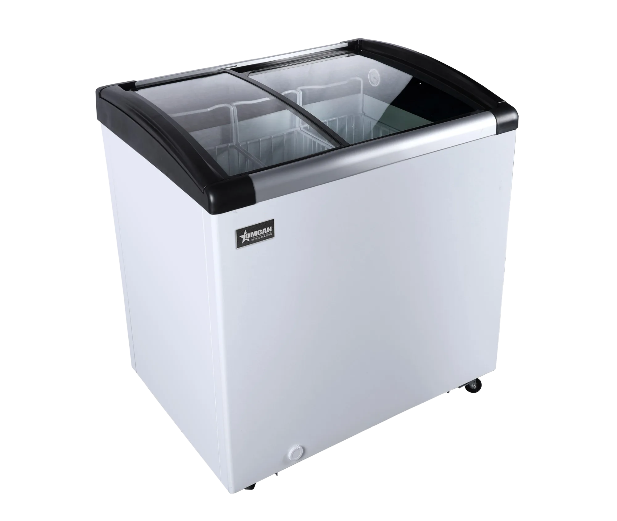 31″ Two (2) Door Ice Cream Display Chest Freezer with Curved Glass Top, 4.1 cu.ft. (116 L)