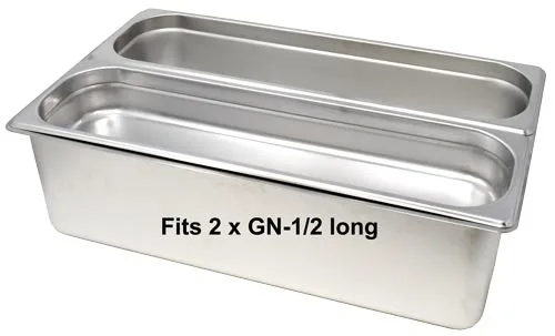 Full-Size Stainless Steel Spillage Water Pan 6″ Depth Upright Standing Edge