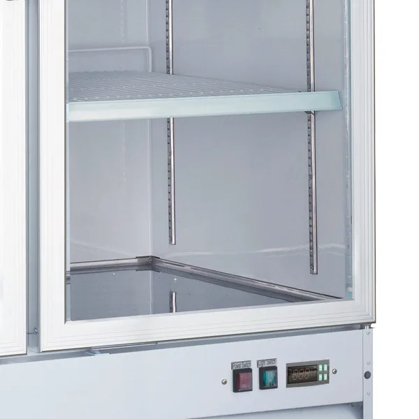 53″ Two (2) Glass Door Freezer, 45 cu.ft (1270 L), White