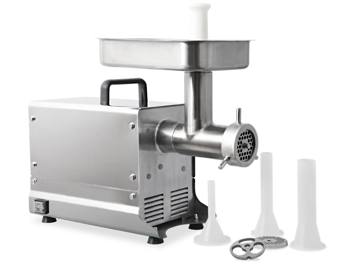 #32 Commercial Medium-Duty Stainless Steel Meat Grinder with 1.5 HP
