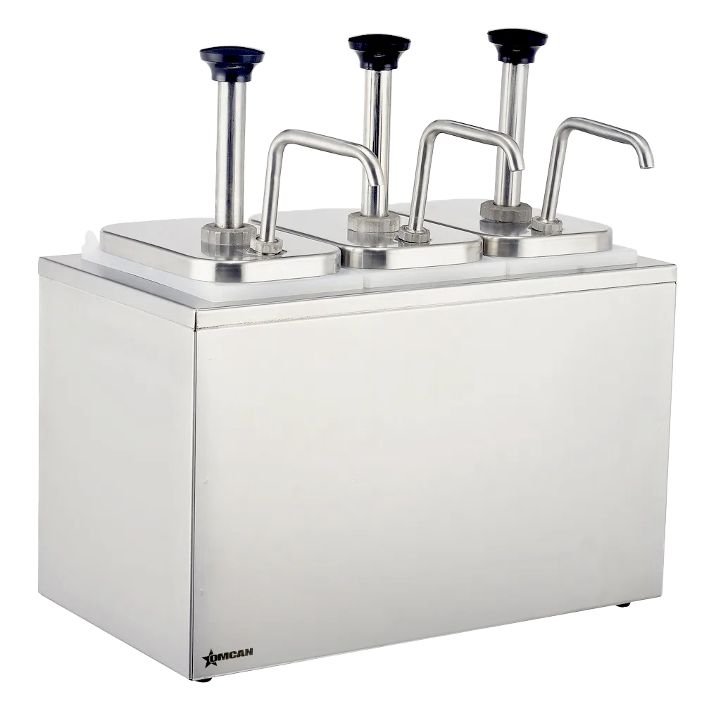 Stainless Steel Pump Condiment Dispenser (Triple)