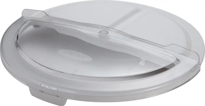 Polycarbonate + Polypropylene Rotating Lid with 20 oz Clear Scoop for 10-gallon Round Ingredient Bin
