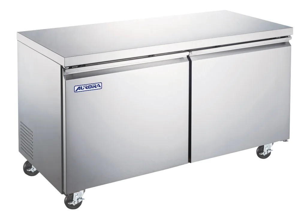 Aurora 60″ Two (2) Door Undercounter Freezer, 15 cu.ft. (425L), Stainless Steel