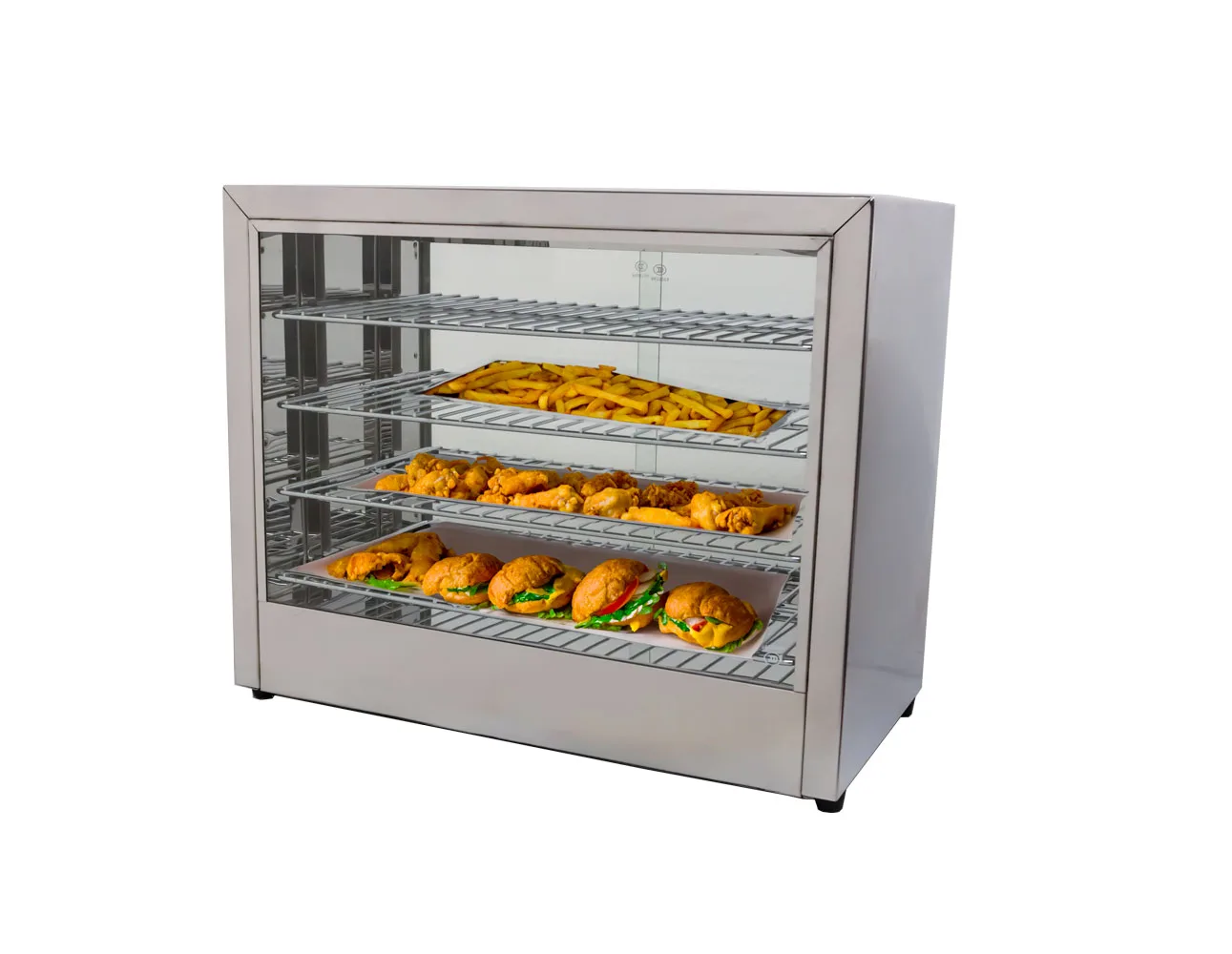 25" Display Warmer, 4 Shelves, Full-Service