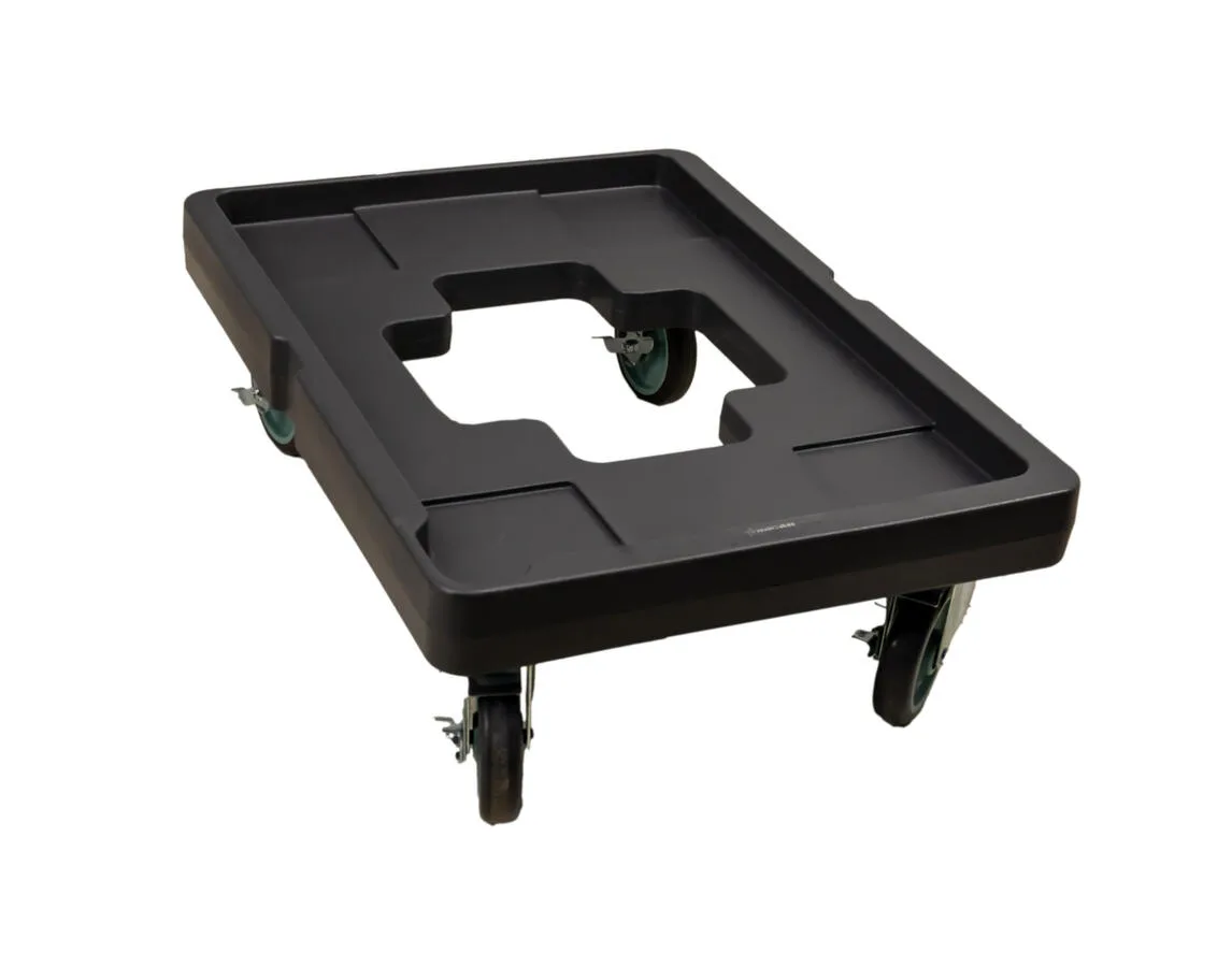 Gray Food Carrier Dolly with Cargo Strap
