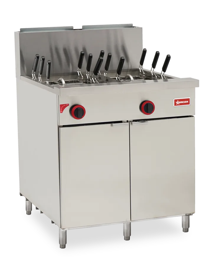 2 x 11 Gallon (42L) Natural Gas Floor Model Pasta Cooker, 140,000 BTU