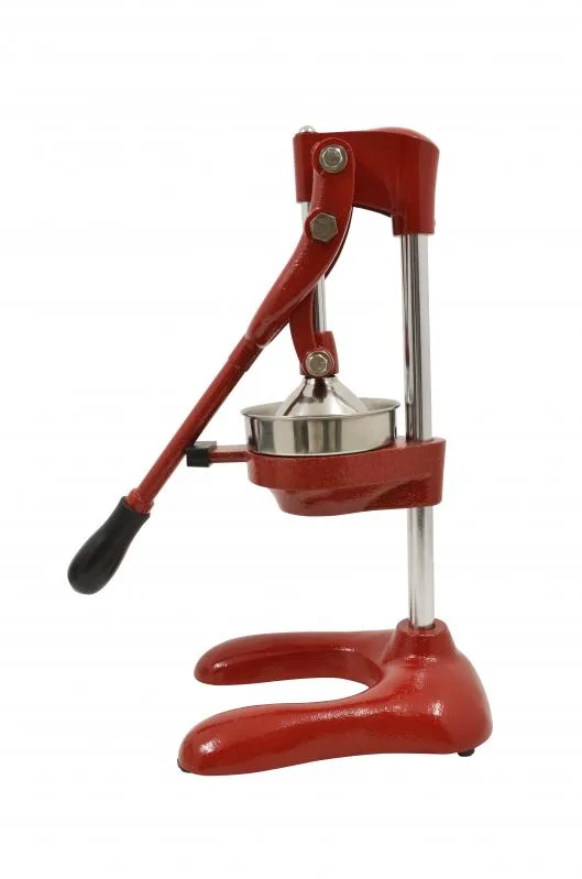 Manual Cast-Iron Red Citrus Squeezer with 5″ Cutter Plate Diameter