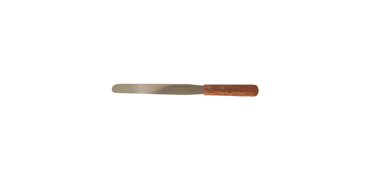 Stainless Steel Straight Baking / Icing Spatula with 7 15/16″ x 1 1/4″ blade and Wooden Handle