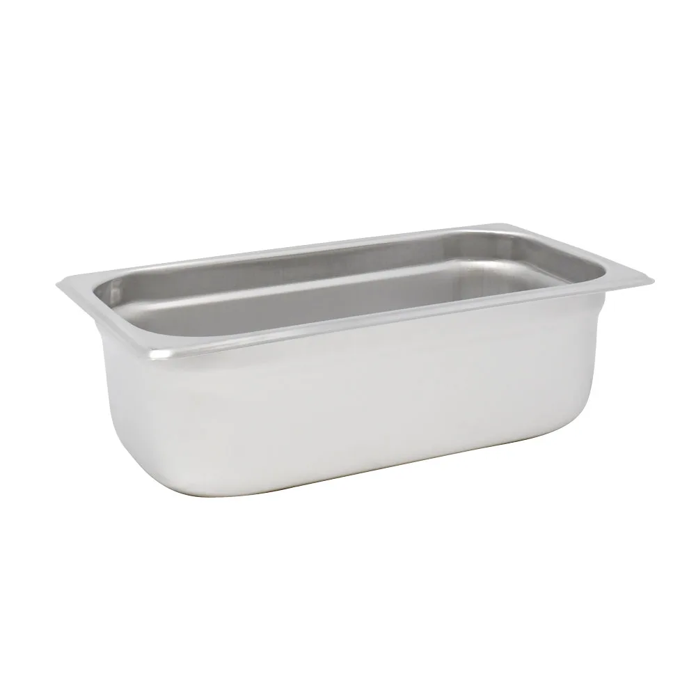 GN 1/3 Third-Size Anti-Jam Stainless Steel Steam Table Pan 4″ Deep