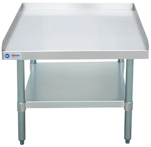 30″ x 30″ Stainless Steel Equipment Stand with Galvanized Undershelf and Legs