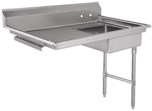 48" Right Side Under Counter Dish Table