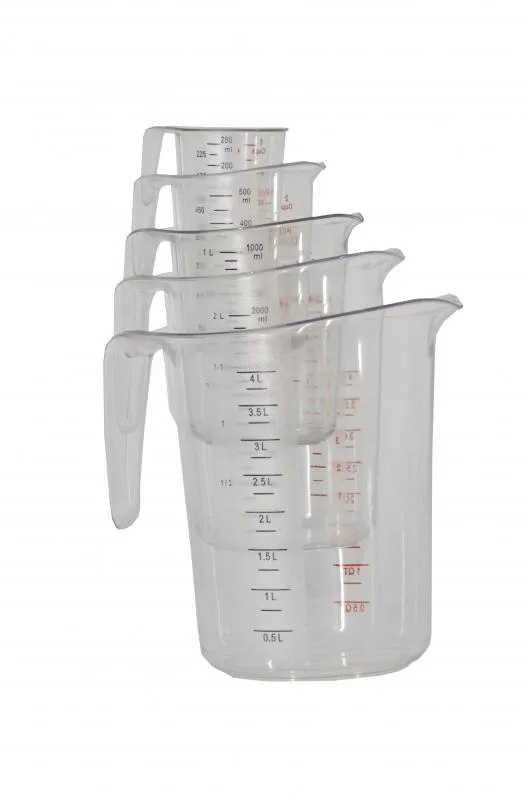 Clear Polycarbonate Measuring Cups – 5 pcs / set