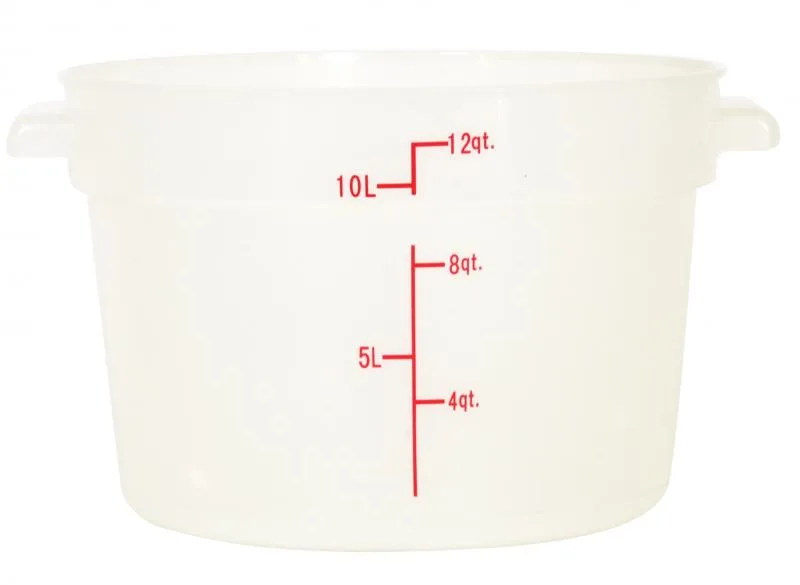 12 qt Polypropylene Translucent Round Food Storage Container