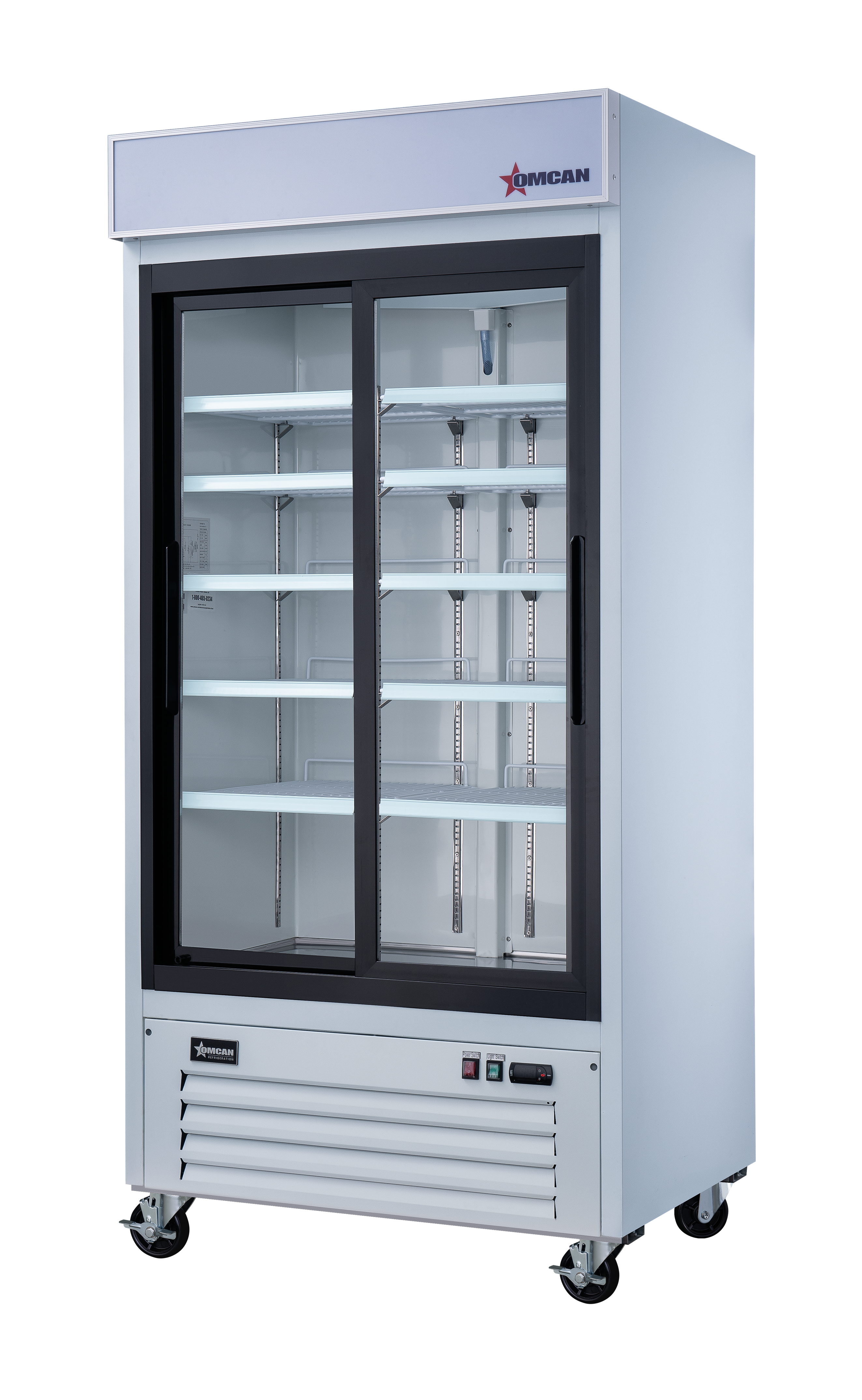 40" Two (2) Sliding Glass Door Display Refrigerator, 31.5 cu.ft. (892 L), White