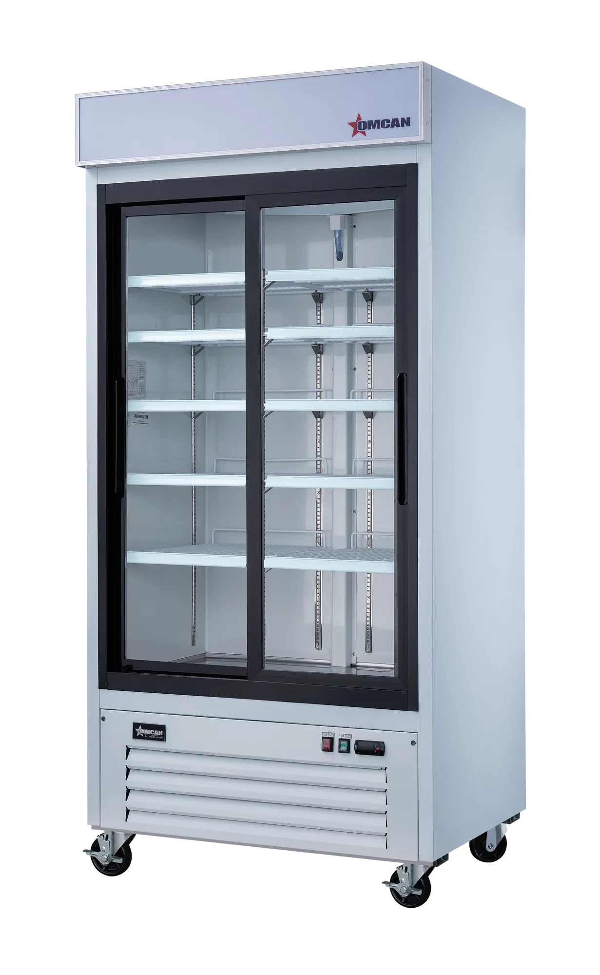 40" Two (2) Sliding Glass Door Display Refrigerator, 31.5 cu.ft. (892 L), White