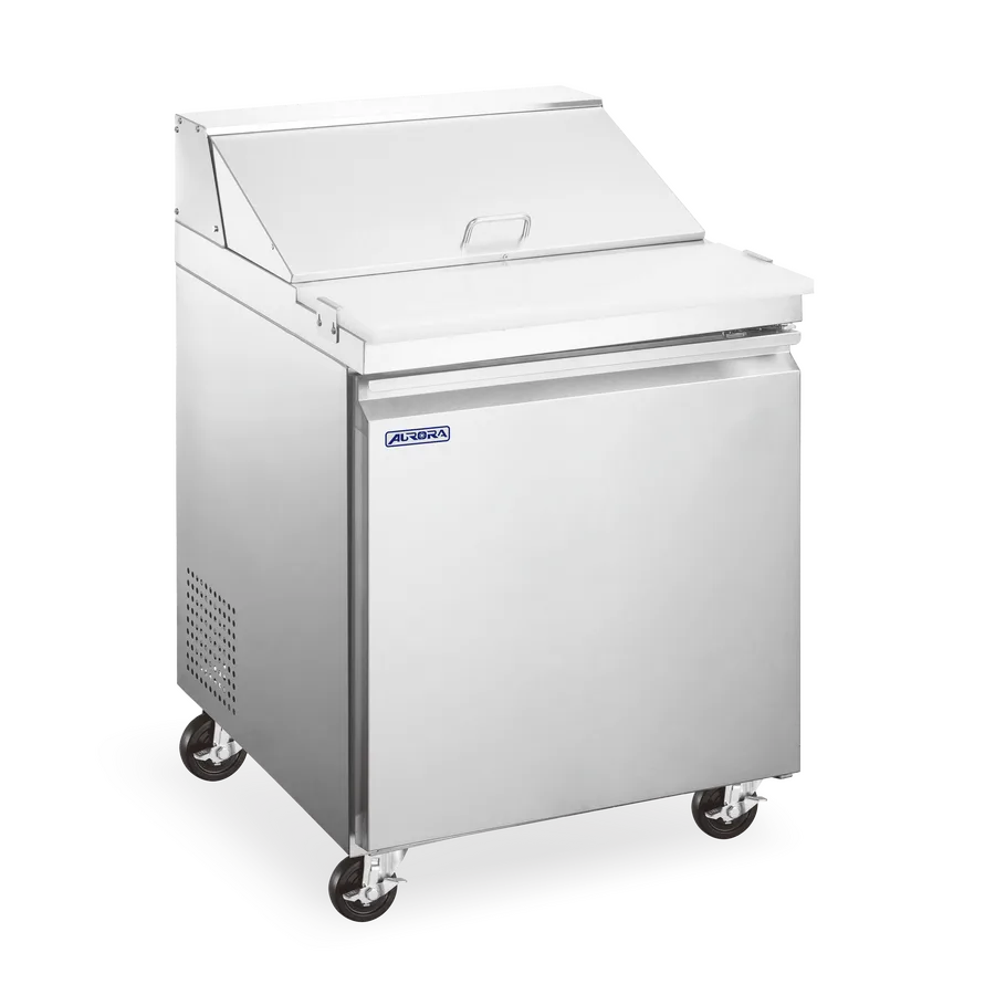 Aurora 28″ One (1) Door Mega Top Refrigerated Prep Table, 7 cu.ft. (201 Liter), Stainless Steel