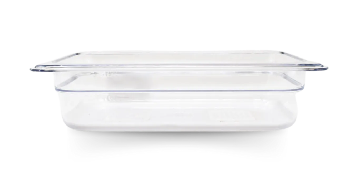 GN 1/4 Quarter-size Polycarbonate Clear Food Pan, 2 1/2″ Deep