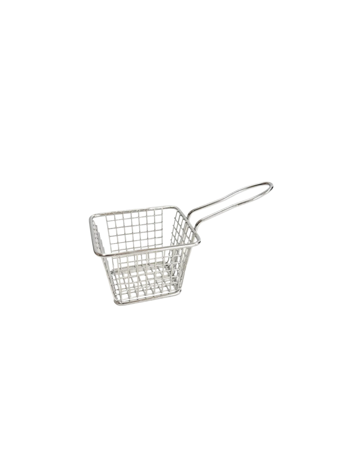 4″ x 4″ x 3″ Square Stainless Steel Mini Serving Basket