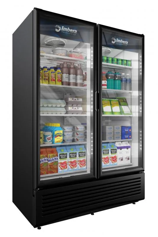 Imbera 54″ Two (2) Glass Door Refrigerator, 41 cu.ft. (1161 L), Black