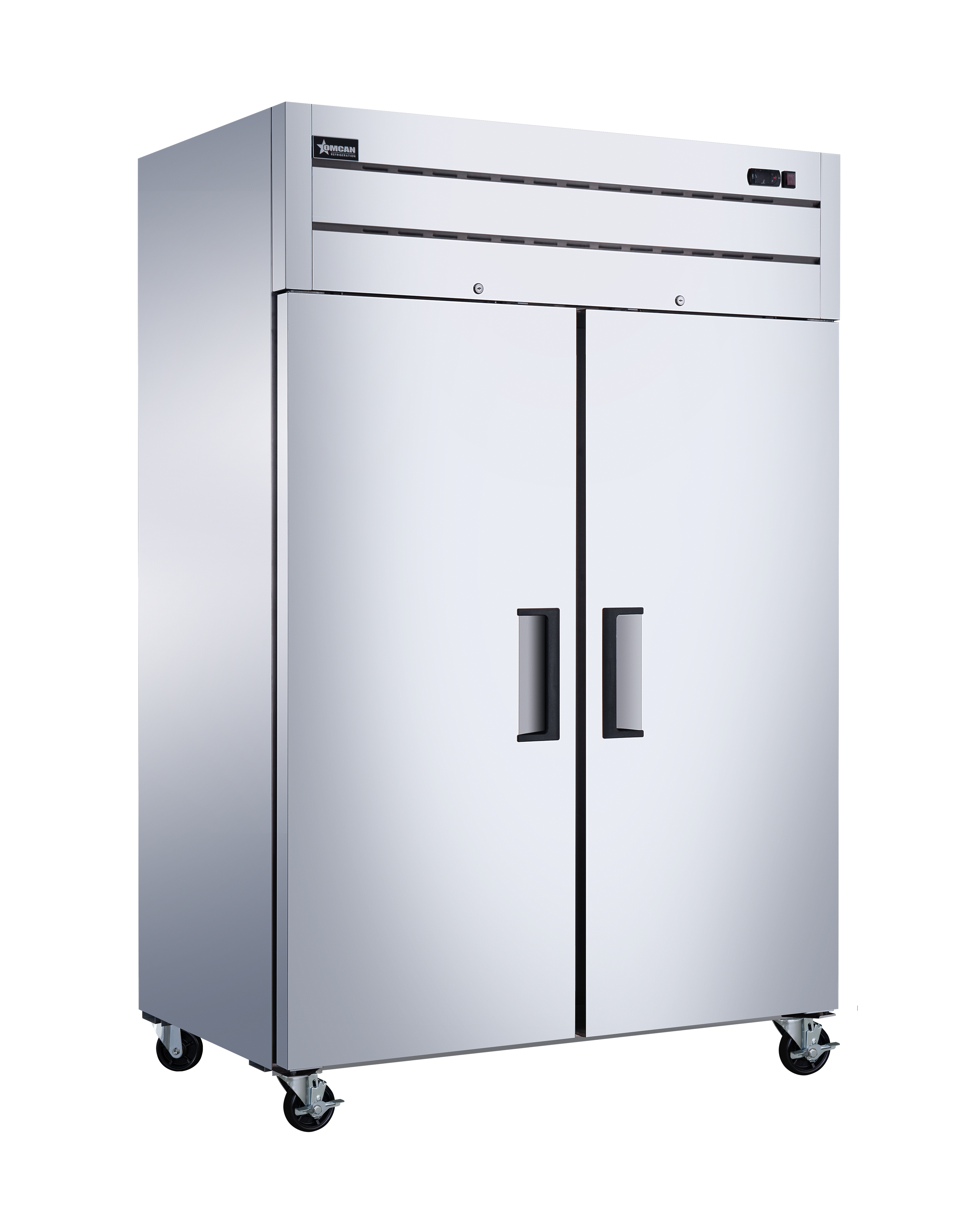 54″ Two (2) Door Top-Mounted Reach-in Refrigerator, 43.1 cu.ft. (1220 L), Stainless Steel
