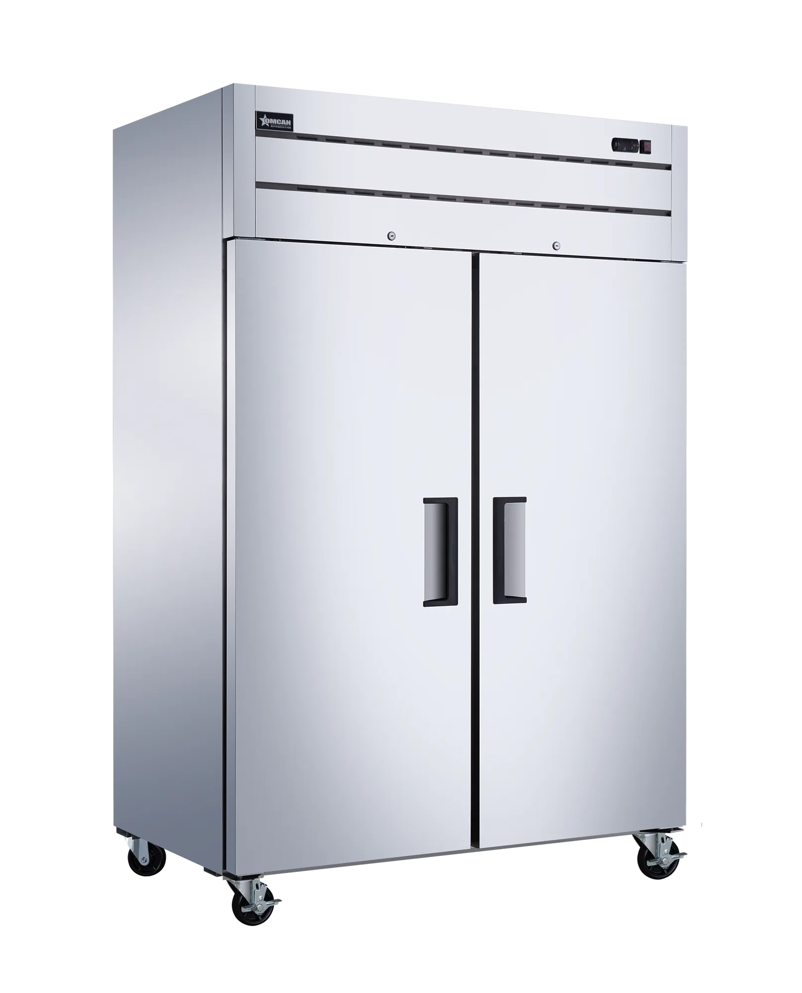 54″ Two (2) Door Top-Mounted Reach-in Refrigerator, 43.1 cu.ft. (1220 L), Stainless Steel