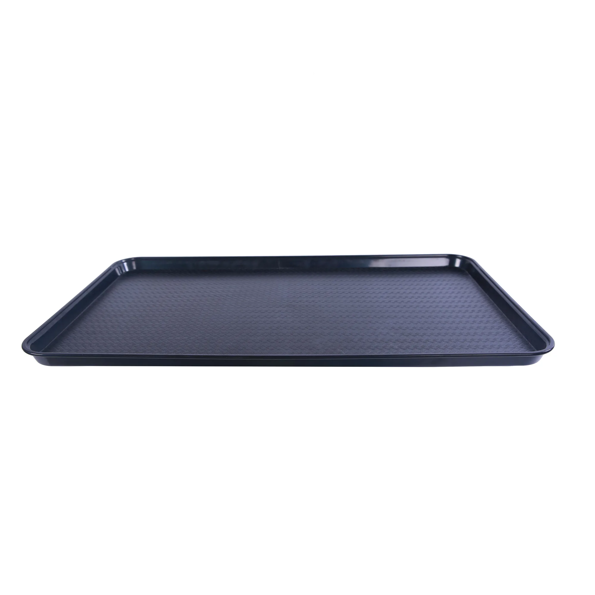 18″ x 26″ Black ABS Plastic Food and Produce Display / Merchandising Tray