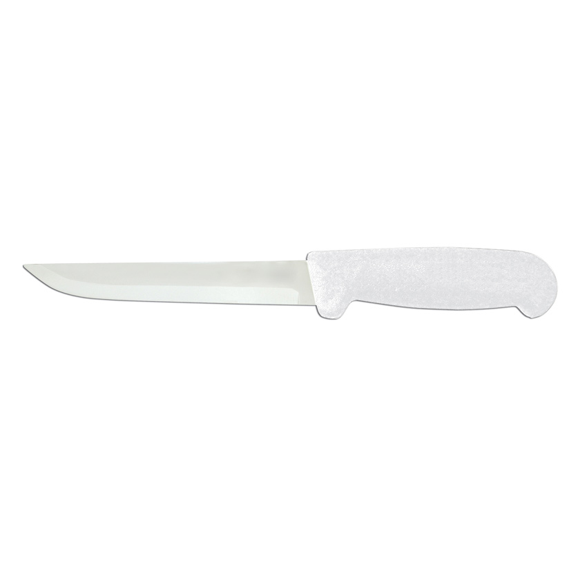 6" Straight Blade Boning Knife with White Polypropylene Handle