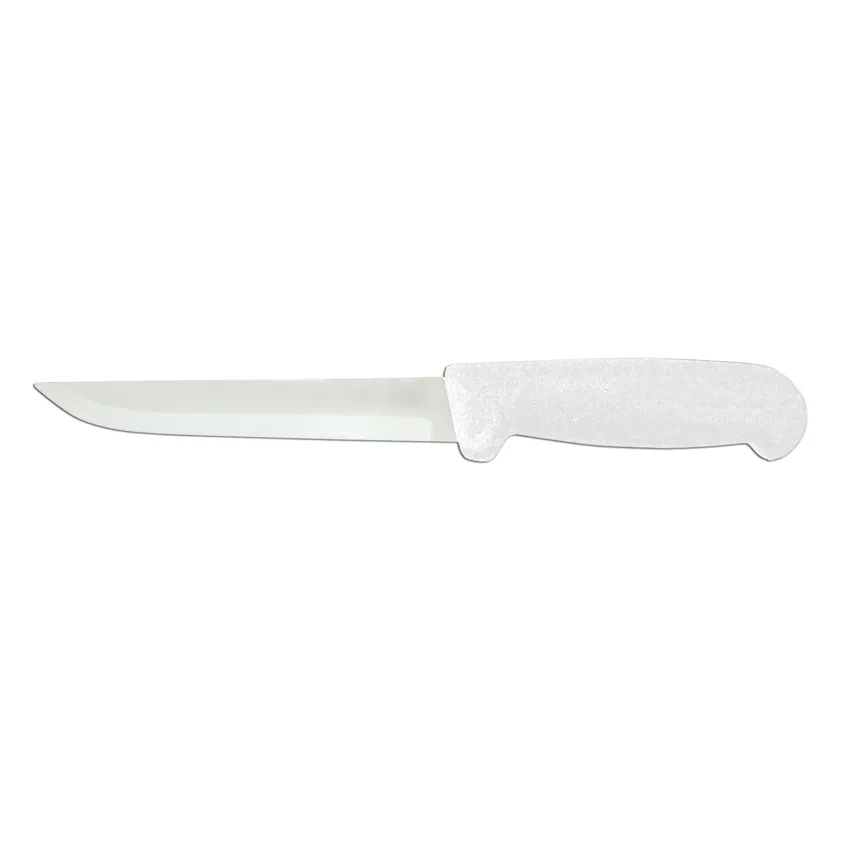 6" Straight Blade Boning Knife with White Polypropylene Handle