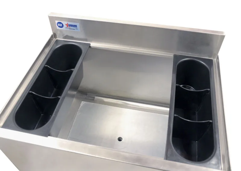 24″ Stainless Steel Insulated Ice Bin with 7 Circuit Post-Mix Cold Plate