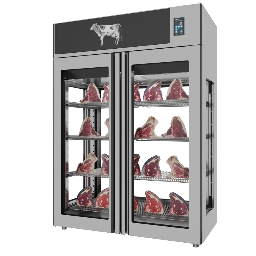 Stagionello® Dry Age 3.0 1400 Liter, 450 Kg Dry Aging Cabinet with Humidity Management, 4-Glass View – 220-240V, 1Ph, 548W