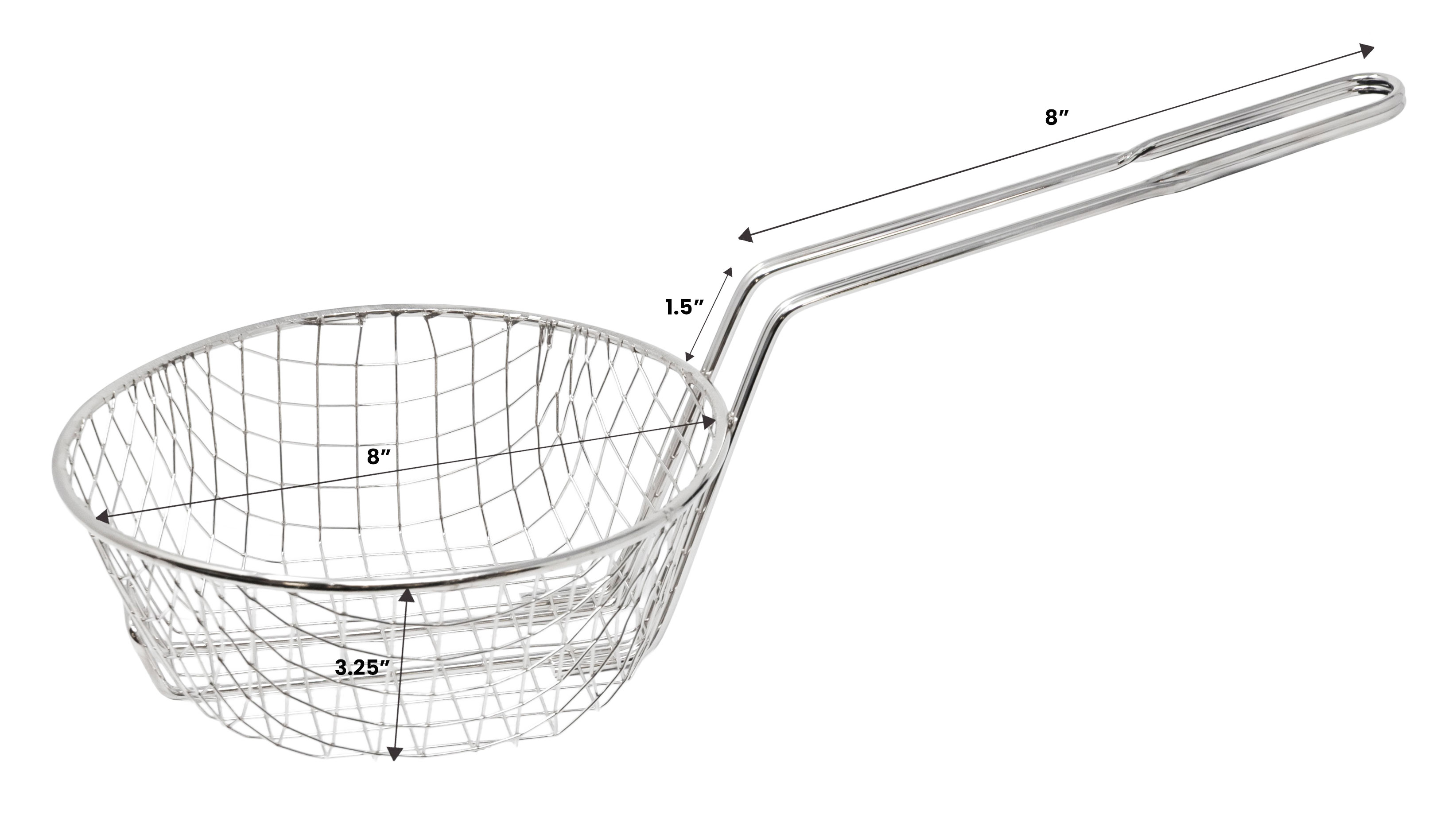 8″ x 3″ Culinary Basket Coarse Mesh