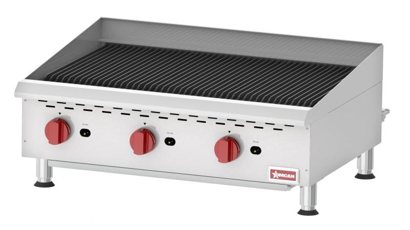 Elite 36″ Countertop Radiant Gas Charbroiler, 3 Burners, 120,000 BTU