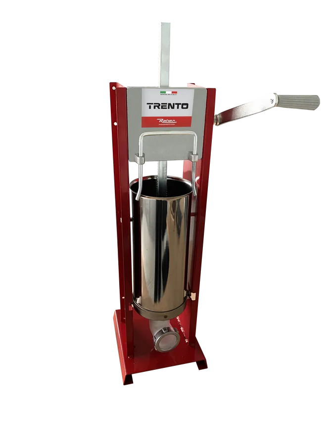Trento Red Manual Sausage Stuffer with 11lb / 5kg Capacity – 2-Speed Vertical Gear Drive