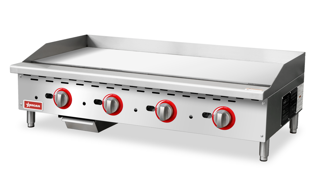 48″ Countertop Gas Griddle 4 Burners with Thermostatic Control, 112,000 BTU
