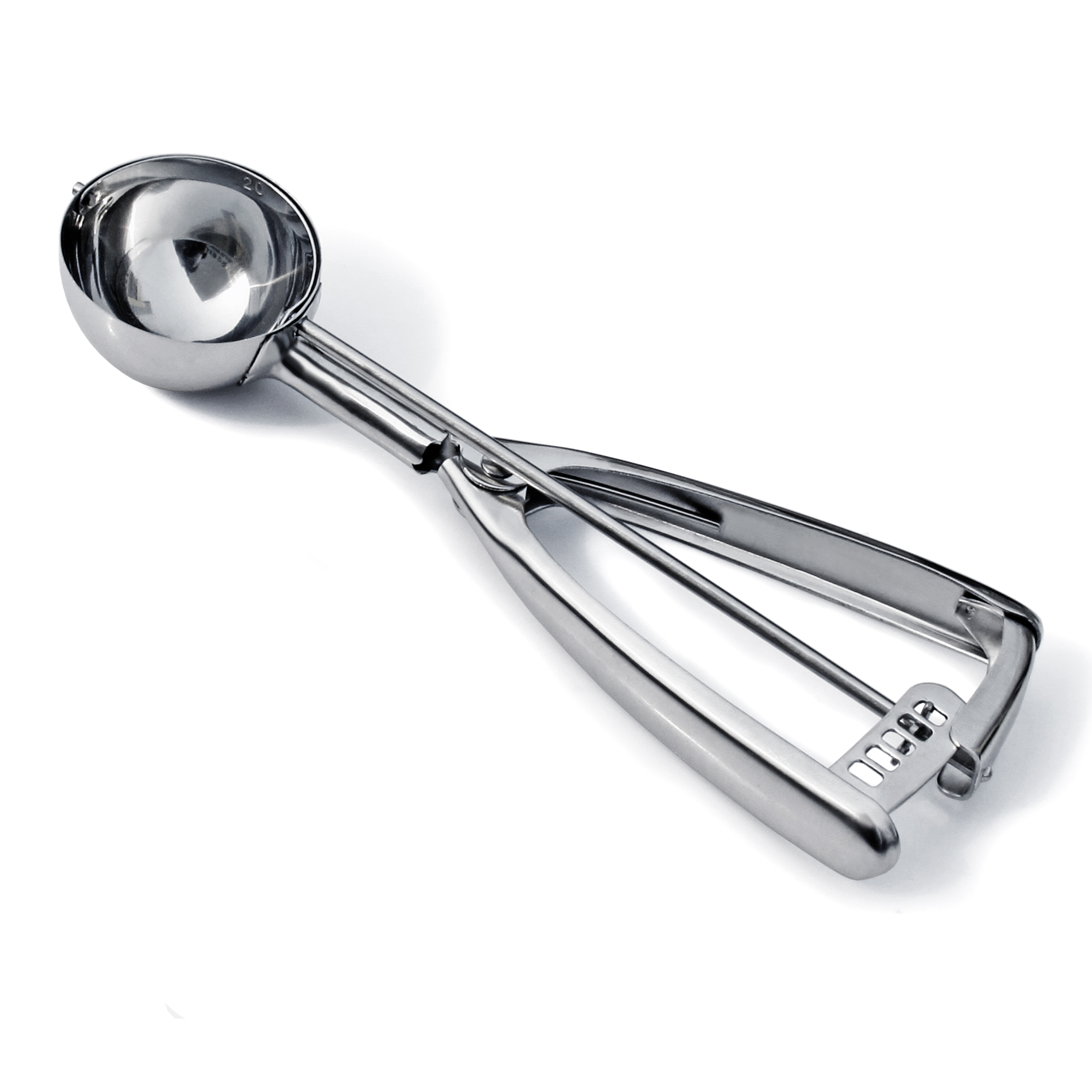 #20 Stainless Steel Squeeze Handle Ice Cream Scoop Disher – 2 oz