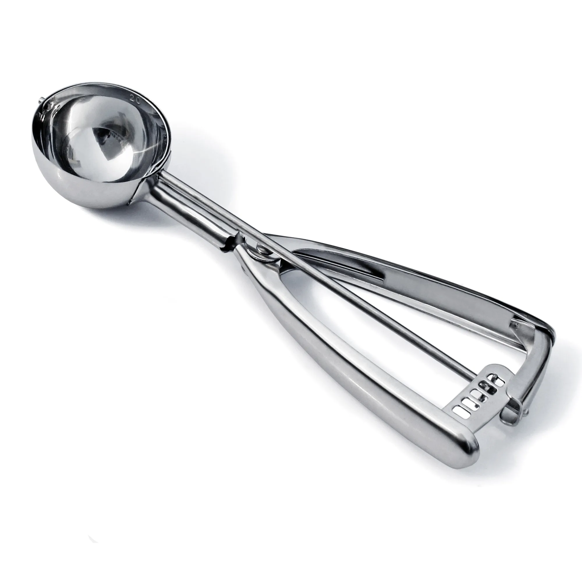 #20 Stainless Steel Squeeze Handle Ice Cream Scoop Disher – 2 oz