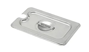 1/9-Size Slotted Stainless Steel Steam Table Pan Cover