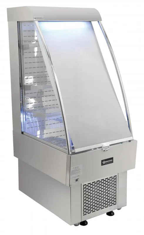 24″ Three (3) Shelf Grab-and-Go Open Refrigerated Floor Display Showcase, 8.12 cu.ft. (243 lbs), Silver
