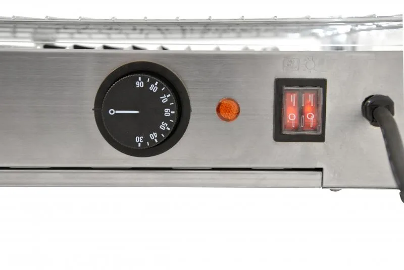 28" Countertop Display Warmer, 2 Shelves, Square Glass Front, Self/Full-Service, 2.82 cu.ft. (80 L) Capacity
