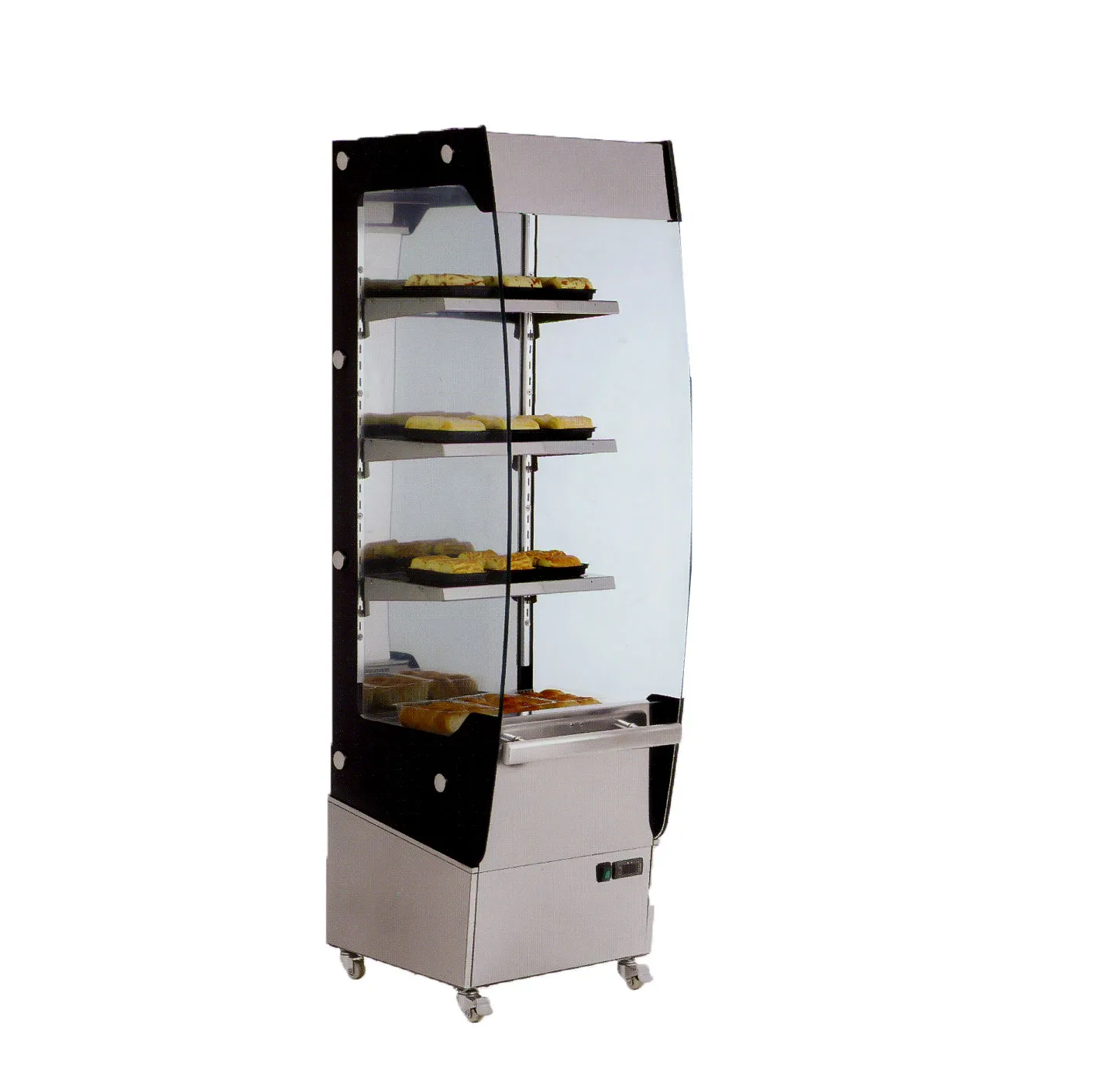 19" Floor Display Warmer, 3 Shelves, Open Front, Self-Service, 7.7 cu.ft. (220 L) capacity