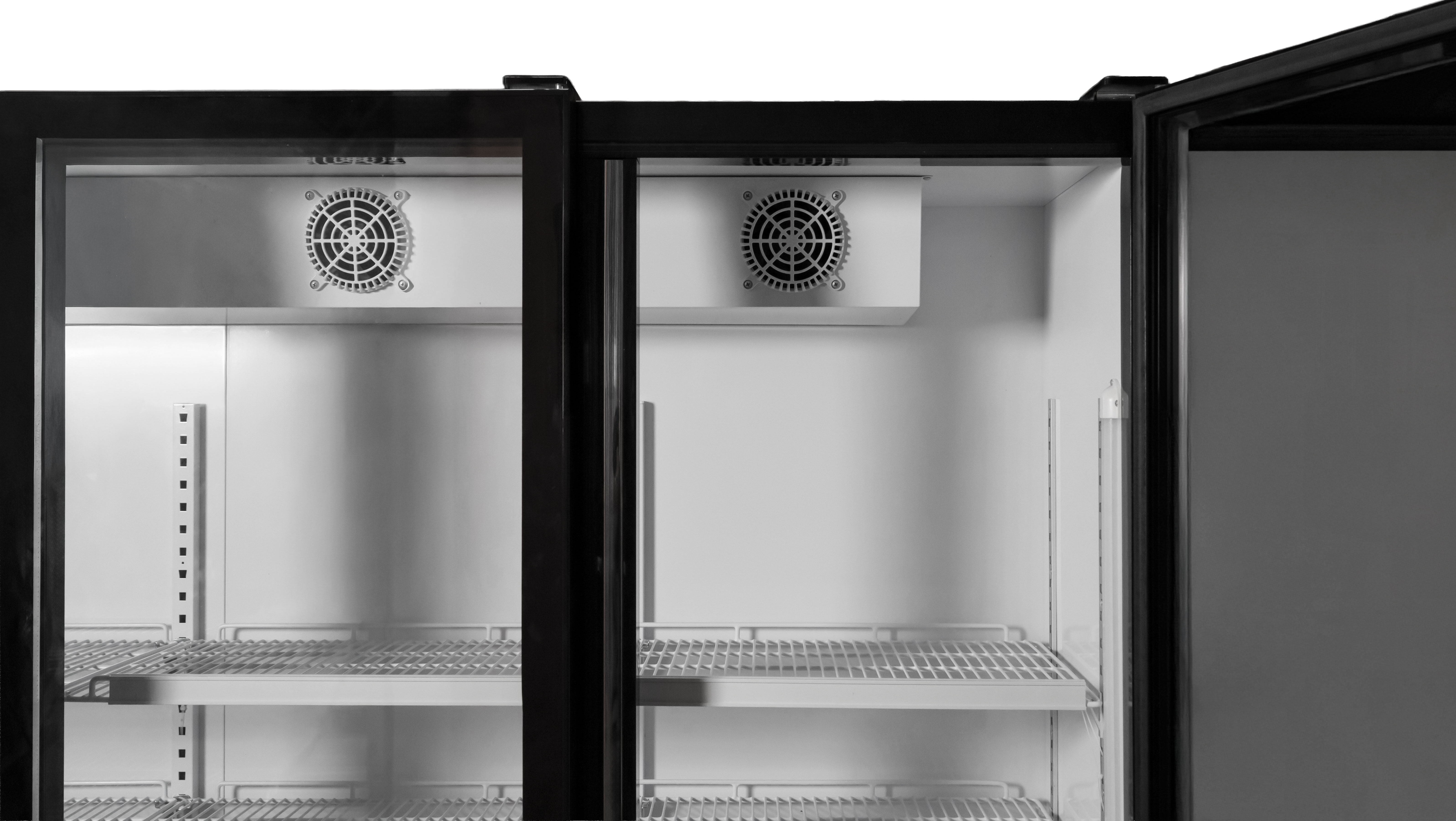 60” Three (3) Glass Door Display Refrigerator with LED Light, 42 cu.ft. (1200 L), Black