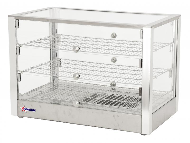 28" Countertop Display Warmer with 3 Front and 3 Rear Hinged Doors