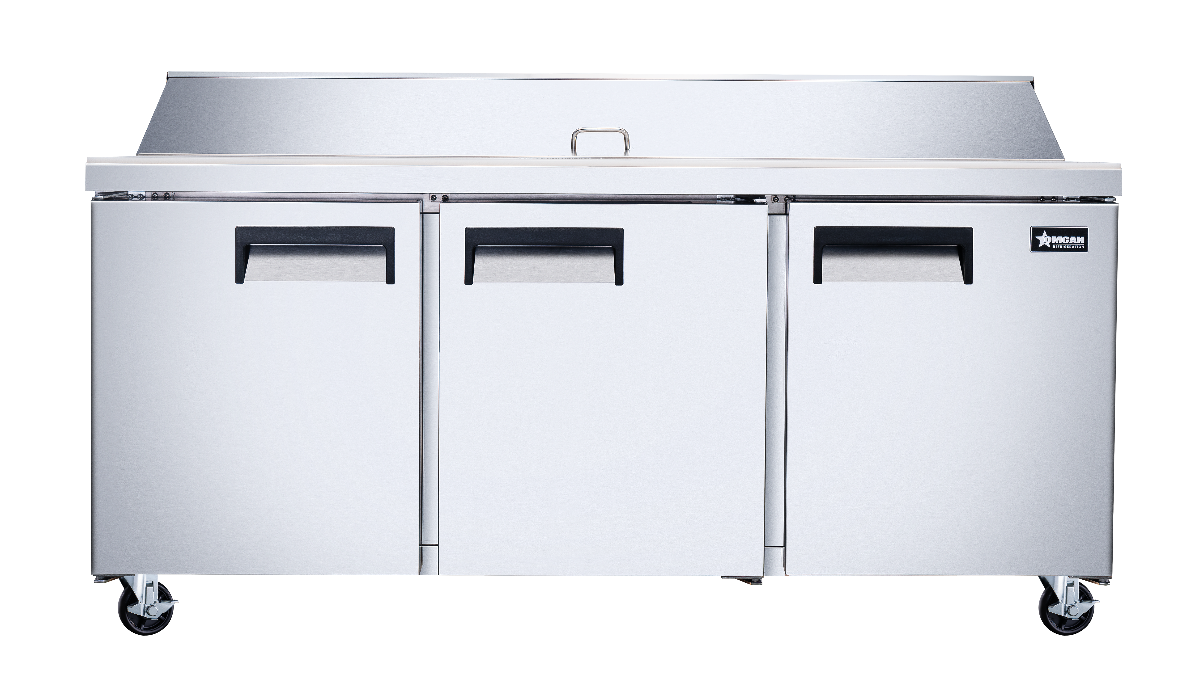 70″ Three (3) Door Refrigerated Prep Table, 15.5 cu.ft. (440 L), Stainless Steel