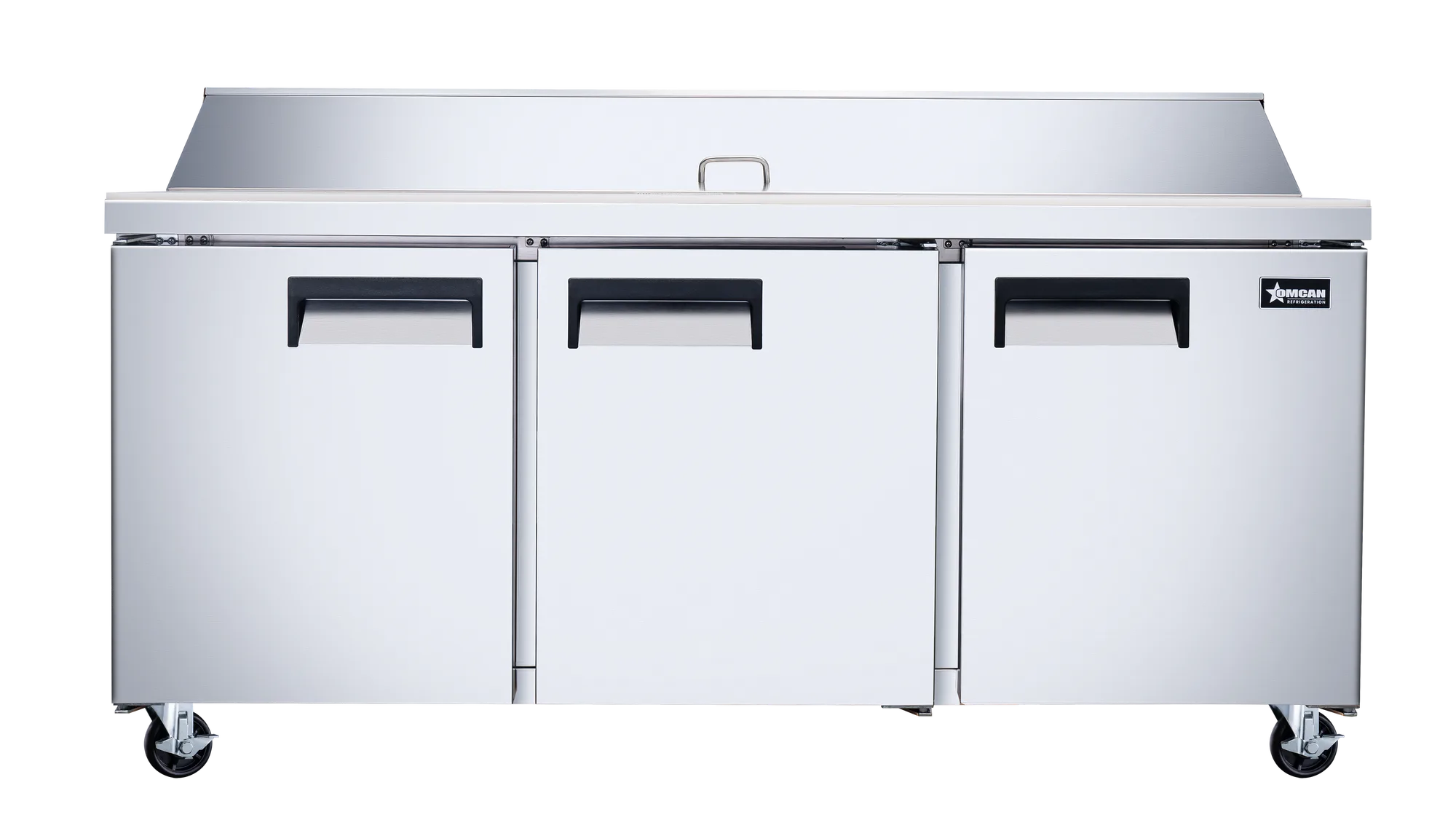 70″ Three (3) Door Refrigerated Prep Table, 15.5 cu.ft. (440 L), Stainless Steel