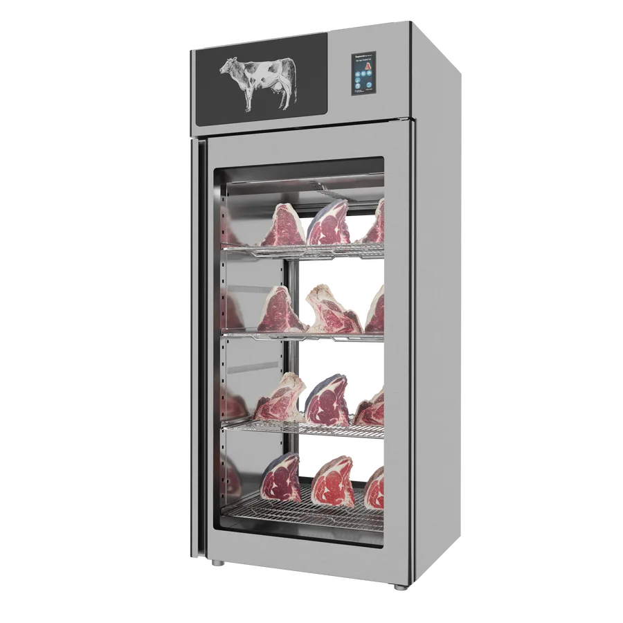 Stagionello® Dry Age 3.0 900 Liter, 225 Kg Dry Aging Cabinet with Humidity Management, 2-Glass View – 220-240V, 1Ph, 548W