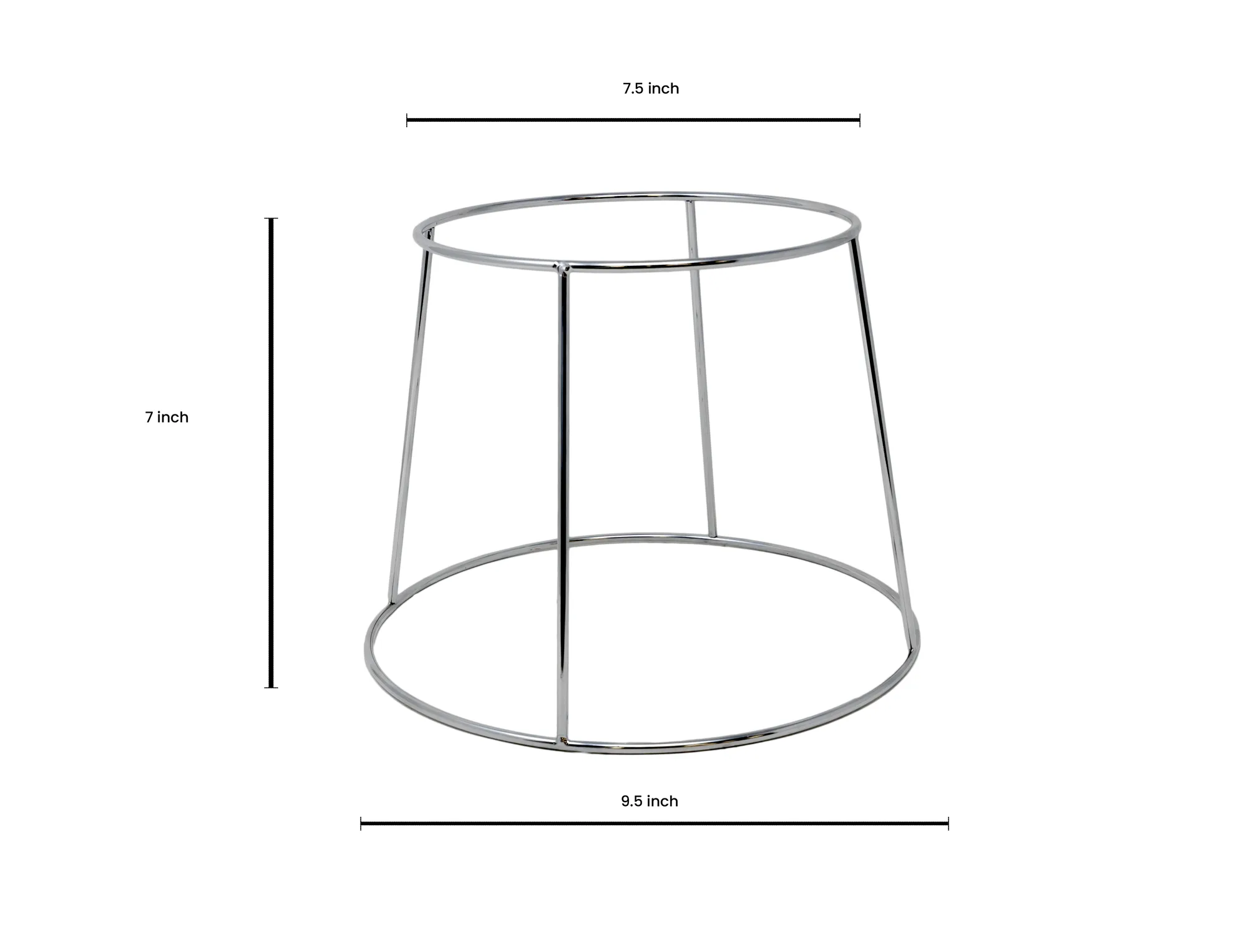 7″ Chrome-Plated Steel Pizza Riser Stand