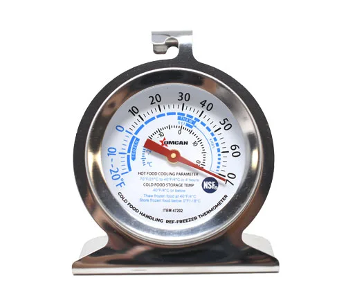 Refrigeration Thermometer with Hanging Hook and Built-in Standing Panel