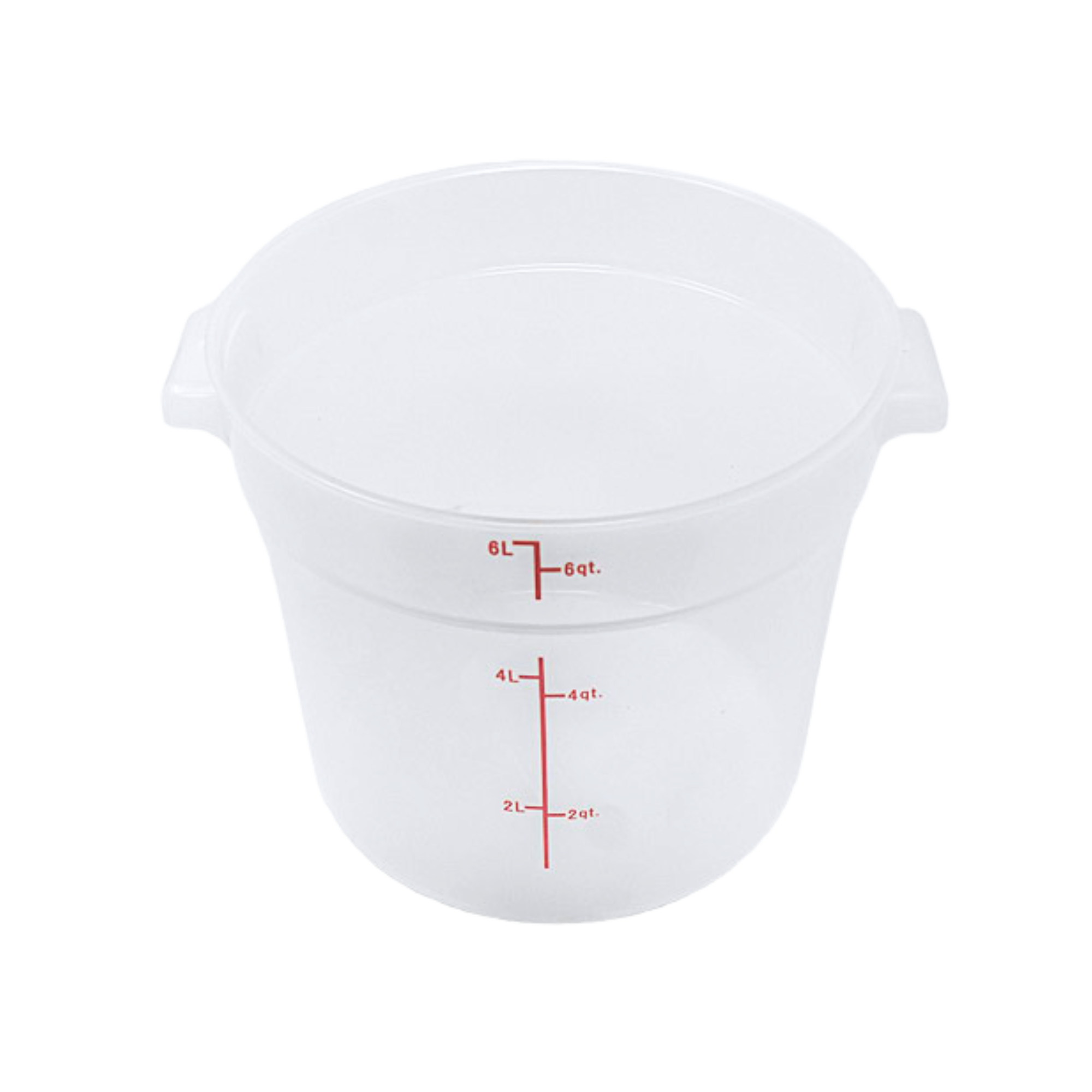 6 qt Polypropylene Translucent Round Food Storage Container