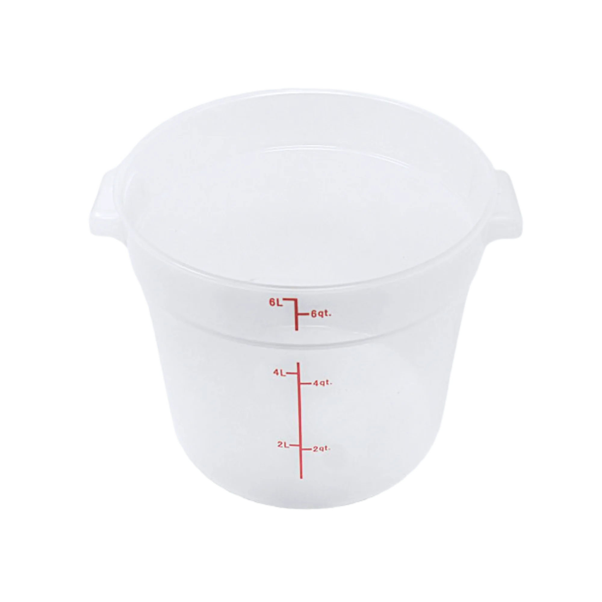 6 qt Polypropylene Translucent Round Food Storage Container